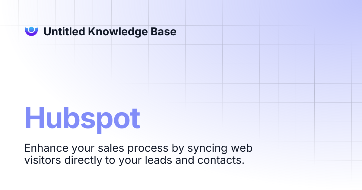 Hubspot | Untitled Knowledge Base