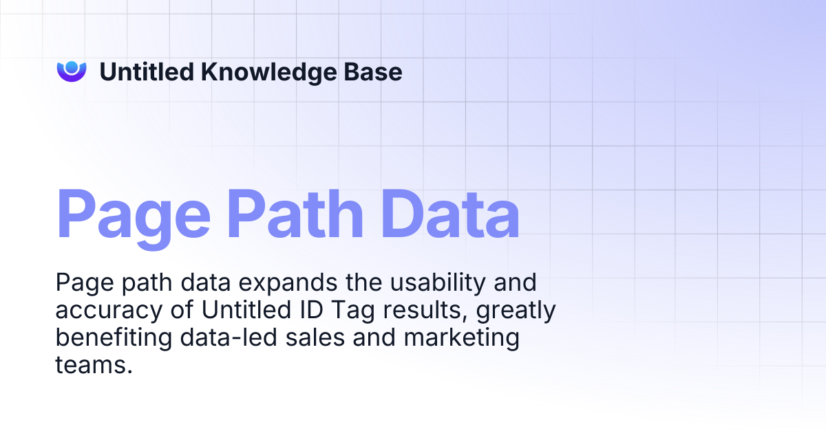 Page Path Data | Untitled Knowledge Base